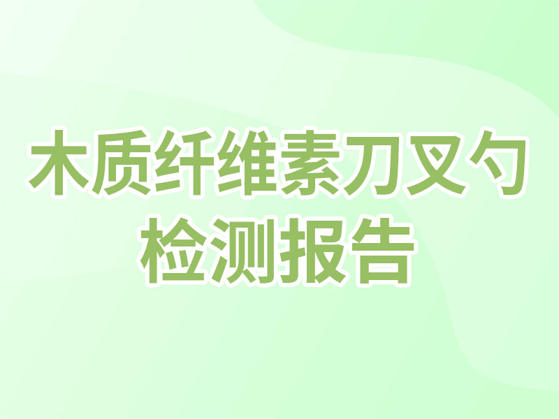 木质纤维素刀叉勺 FDA 21 CFR 175.300 食品安全接触 检测报告