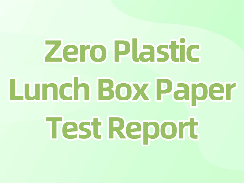 Zero Pastic Lunch Box Paper Test Report